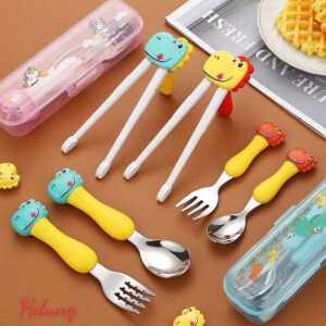 Set thìa dĩa đũa khủng long cho bé ăn dặm