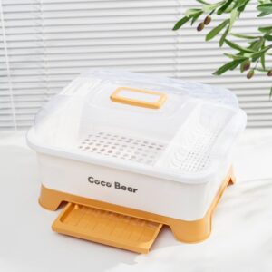 Khay úp bình sữa chén bát Coco Bear