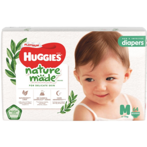 Bỉm - Tã dán Huggies Platinum Nature Made size M 64 miếng