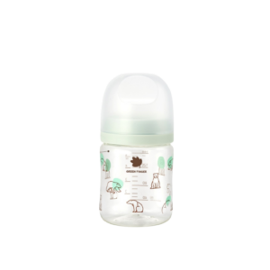 Bình sữa đơn BeBeGrow Green Finger 160ml Gấu bắc cực xanh bạc hà