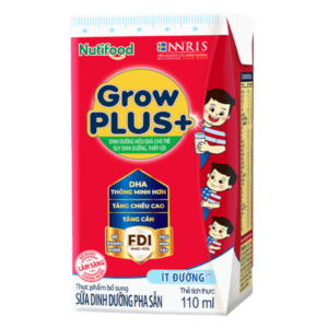 Sữa pha sẵn grow plus đỏ ít đường 110ml