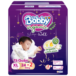 Tã quần Bobby Organic đêm size XL