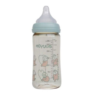 Bình Moyuum họa tiết em bé Ogu 270ML nắp xanh