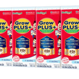 Sữa pha sẵn Grow Plus đỏ ít đường 180ML