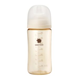 Bình sữa trơn BeBeGrow Green Finger 280ML