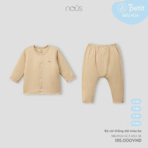 NOUS - Bộ dài thẳng dài màu be