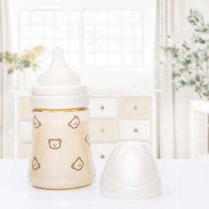 Bình sữa Grosmimi PPSU 200ml núm ti số 1 từ 1-3 tháng màu trắng