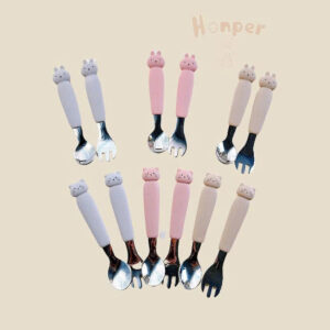 Set thìa dĩa Honper hình mèo