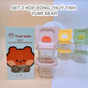 Set 3 hũ thủy tinh Yumibear