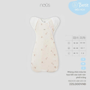 Nous - Nhộng chũn màu bé họa tiết cáo lướt ván phối trắng size S/M