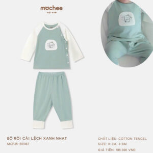 Mochee - Bộ rời cài lệch xanh nhạt