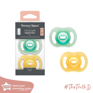 Ti giả Tommee Tippee Nightglow dạ quang silicon siêu nhẹ cho bé 0-6m, 6-18m, 18m+ lẻ 1 cái