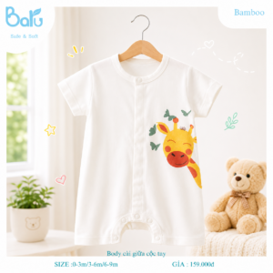 Balu -Body cài giữa cộc tay
