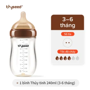 Bình sữa thủy tinh Thyseed 240ML 3-6 tháng