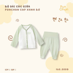 Bộ dài tay cúc chéo/ cúc giữa Punchun
